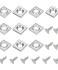 Ten Pack EU Standard T Slot End Caps for Aluminum Extrusion 7mm Diameter 20x20mm Silver with screws