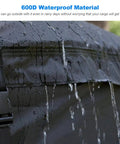 Waterproof Roof Cargo Bag For SUVs And Crossovers, 600D Heavy Duty Gear Storage with water running off reinforced seams