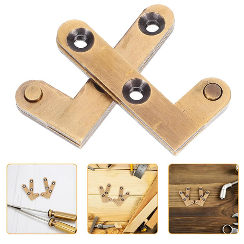 Bronze Hidden Door Hinges 2 Pack Pivot Hardware for silent operation, heavy-duty brass construction, horizontal fittings