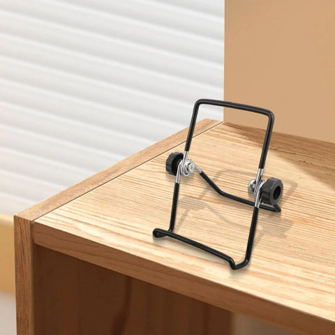 2 Pack Foldable Solar Panel Mounting Brackets for Small to Large Panels Adjustable Stand on wooden surface