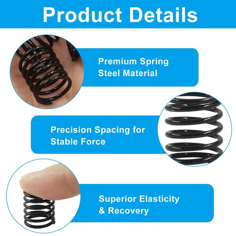 Stainless Steel Compression Springs 1.2x13x15mm Small Mechanical Springs For Appliance Repair DIY Projects, detail view