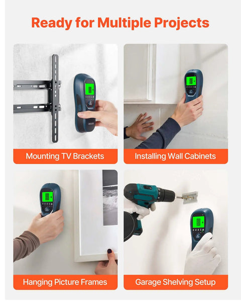 Rock Solid Stud Finder Wall Scanner With Smart Sensor And Hd Lcd Display Dead Accurate Locator used for mounting TV brackets and wall cabinets.
