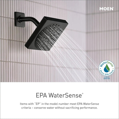Genta LX Matte Black Shower Trim Kit With Showerhead And Lever Handle, Posi-Temp Valve Required For 2510 2520 2570 Or 2590
