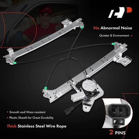 Power Window Regulator With Motor Replacement For Chevrolet Silverado 1500 3500 And GMC Sierra 1500 2500 HD 3500 Rear Left Durable Window Lift Assembly For 2001 Through 2006 Models Easy Install Smooth Operation