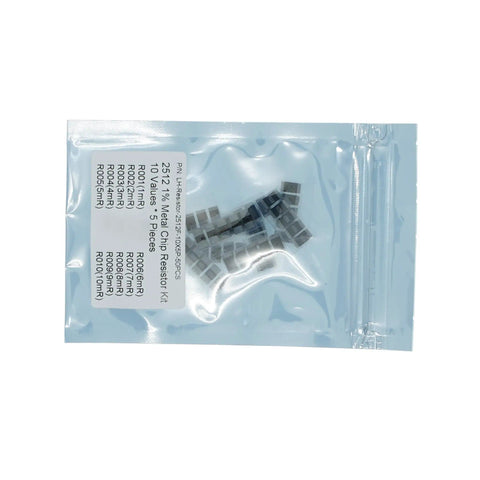 50 Piece 2512 Metal Chip Resistor Kit 2W One Percent Tolerance Ten Resistance Values From 1mR To 10mR 2512 Size