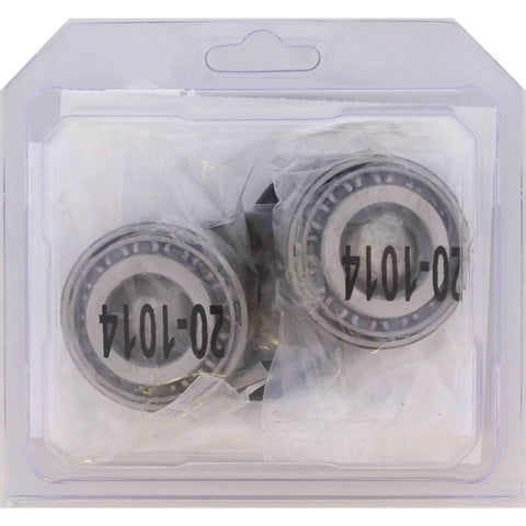 Harley Wheel Bearing Seal Kit Replacement 25-1001 with visible double lip seals and ABEC 3 high speed bearings in packaging.