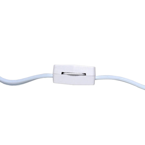 Easy rotary switch on cord for Geometric Concrete Table Lamp With White Fabric Drum Shade, Tiny Dope Compact Desk Light