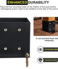 Heavy Duty 6x6 Post Base Brackets 8 Pack Built From 14 Gauge Steel With Black Powder Coat Rock Solid Bolt Down Deck Post Supports