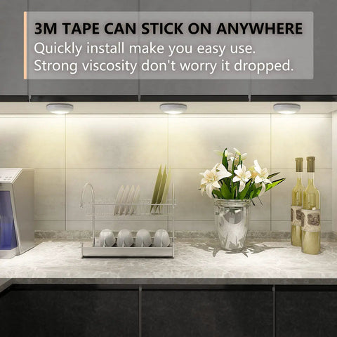 5 Pack LED Battery Powered Wireless Night Light Sticks Tap On Touch Lamp For Closets Cabinets Counters And Utility Rooms