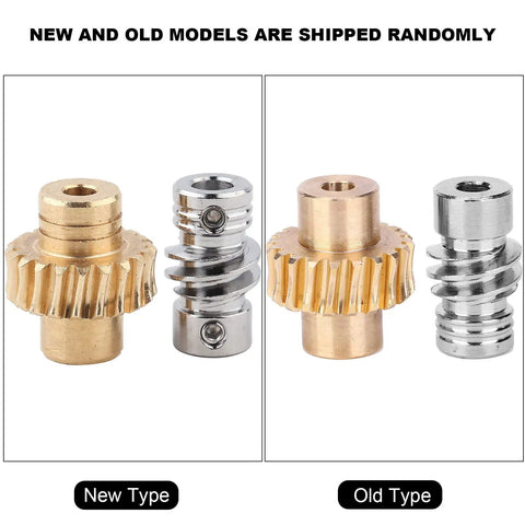 New and old Bronze Worm Gear Set For Industrial Robots, Heavy Duty Worm Wheel With Precise Transmission, Adjustable Torsion