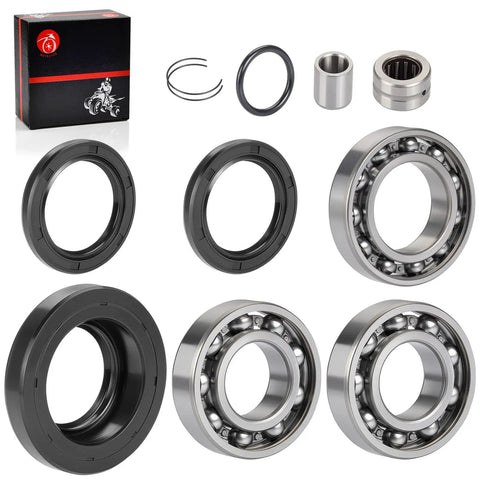 Rear Differential Bearing Seal Kit for Rubicon 500 TRX500FA FGA and Foreman 450 TRX450FE FM includes seals, bearings, O-rings