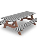 Six Foot Picnic Table And Bench Cover Set Waterproof Windproof Elastic Tablecloth Fits 72 By 30 Inches Tables And 12 By 72 Inches Benches