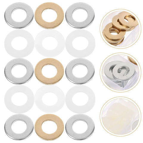 Flat Washer And Spacer Kit 120Pcs M10x20 Nylon Gasket Brass White Zinc Coated Spacers For Commercial Appliance Bolts And Replacement Washers In Industrial Fastening Diy Projects, brass and zinc washers