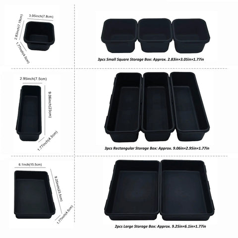 Eight Piece Interlocking Drawer Organizer Trays That Lock In Place Go To Solution For Kitchen Bathroom Office And Desk Drawers