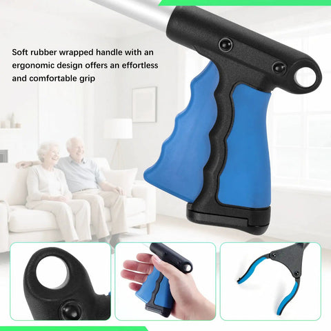 36 Inch Reacher Grabber Tool With 360 Degree Rotating Head Anti Slip Wide Jaw Magnetic Tip Easy Trash Picker For Seniors And After Surgery Recovery Lightweight No Bending Required For Hard To Reach Spots