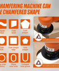 Heavy Duty Pneumatic Chamfering Tool With Fast 30K RPM Speed For Precision Metal Deburring And Edge Trimming adjustable depth control shapes and features