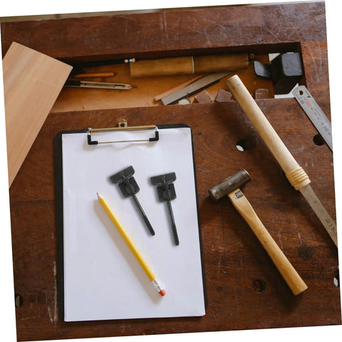 Spare Tire Mounting Bolt For Cars Easy Install No Tools Required Tire Fastener hardware shown on clipboard with pencil and tools