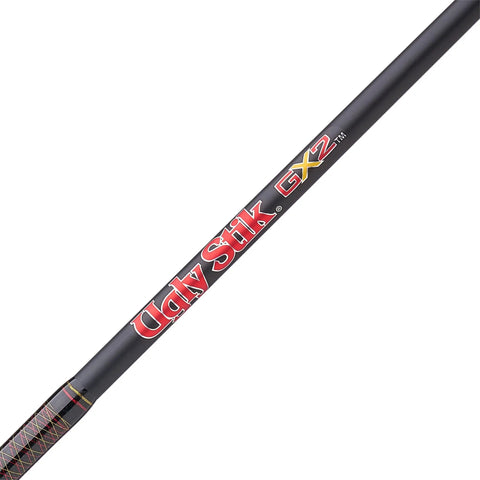 GX2 Spinning Rod With Enhanced Balance And Durable Build For Serious Anglers, Six Foot Six Inch Length, close-up of rod shaft and logo