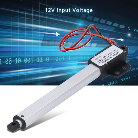 Mini 4 Inch Stroke Linear Actuator 20N 12V DC Travel Speed 30 Millimeters Per Second Aluminum Tube Limit Switch Compact