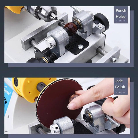 750W Multi Function Jewelry Buffer Polisher Bench Lathe Grinder For Jewelry Making Woodworking And Metal Engraving Polishing Drilling DIY Pro Grade Tool polishing jade