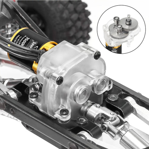 Upgrade 30A Brushless ESC And 1621 3500KV Outrunner Motor Transmission Combo Kit For TRX4M showing gear detail