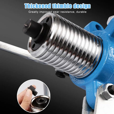Close-up of Rock Solid Hydraulic Bearing Puller Kit showing thickened thimble design, durable steel components for heavy duty use.