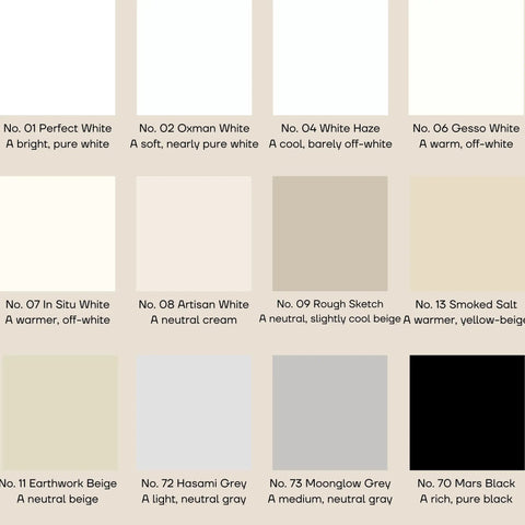 Color swatches including No. 04 White Haze, a barely off-white shade for White Paint Touch Up For Appliances And Porcelain High Gloss Enamel No 04 White Haze 1.5 Oz Ideal Bathtub Tile And Appliance Repair For Interior And Exterior Use Quick Fix.