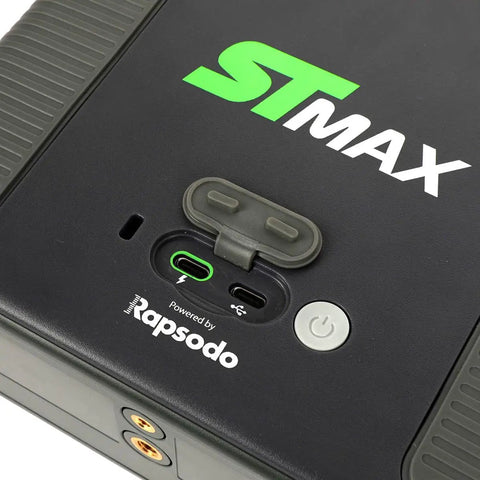 Close-up of ST Max Launch Monitor And Protective Shield Bundle With Dual Radar And Photometric Precision Speed Training port details