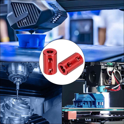 Rigid Screw Coupling For 5Mm To 6Mm Shafts Shaft Coupler Connector L20Mm X D12Mm Aluminum Alloy Joint Set in 3D printing use