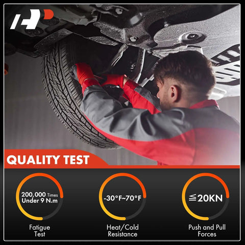 Mechanic performing quality test on Mazda 3 Front Sway Bar End Links Pair for 2014-2018 Sport Stabilizer Bar Upgrade