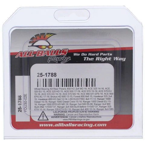 Packaging for Beefed-Up Wheel Bearing Kit 25-1788 with part details and barcode visible.