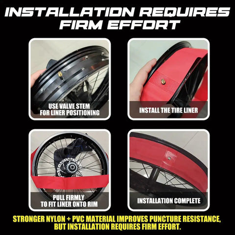 Steps to install Fat Tire Rim Strips 2 Pack Nylon Tire Liner For Fat Bikes E Bikes And Mountain Bikes Keep Inner Tubes Safe