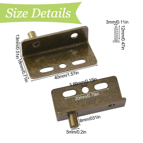 Built Tough As Nails Heavy Duty Iron Concealed Shaft Cabinet Door Pivot Hinges With Sturdy Pin Bushings Free Swinging Wood Door Hardware Smooth Bronze Finish Four Pack zero drama install size details. 
