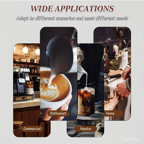 Wide applications of Straight Up Automatic Espresso Tamper 58mm Coffee Press for commercial, enthusiasts, home, and newbies.