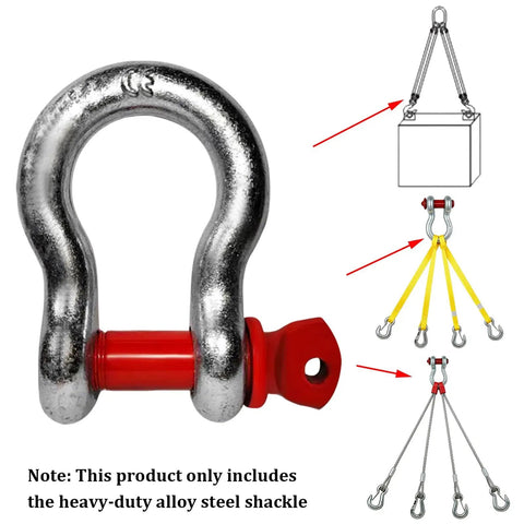 Alloy Steel Bow Shackle With Bolt Pin Anchor Type For Rigging And Lifting Up To WLL 55 Tons Connects Steel Ropes