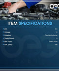 Image showing specifications for a 12V 9-Tooth Starter with counterclockwise rotation for John Deere models.