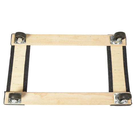 Heavy Duty Moving Dolly Featuring Tough As Nails Hardwood Platform And Smooth Riding Nonmarking Rubber Casters for furniture hauling.