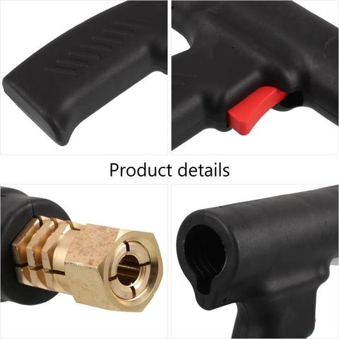 Detailed view of Handheld Spot Welder For Auto Body Repair Portable Welding Tool Kit components, handle and nozzle close-up.