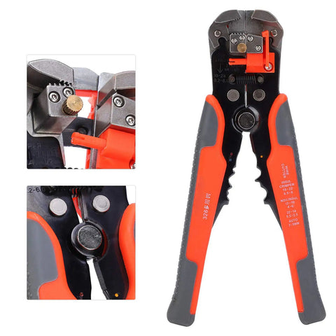Pro Grade Self Adjusting Wire Stripper And Crimping Tool With Cutting Chrome Alloy Steel Construction 0.2 To 6.0mm Wires