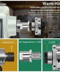 Lathe Headstock Spindle Adapter Converts Five Eighths Inch Shopsmith Internal Thread To One Inch Eight TPI External Thread diagram
