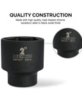 2-inch black oxide Cr-V socket from 3/4 Inch Drive Jumbo Impact Socket Set, 21 Piece Shallow SAE Sockets From 3/4 Inch To 2 Inch, Heavy Duty Cr-V Steel
