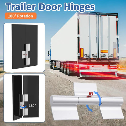 Two Pack 9 Inch Weld On Aluminum Trailer Ramp Door Hinges For Beefed Up Heavy Duty Trucks And Trailers, 1/2 Inch Pin, Durable Aluminum Construction For Strong Secure Weld On Installation on trailer door