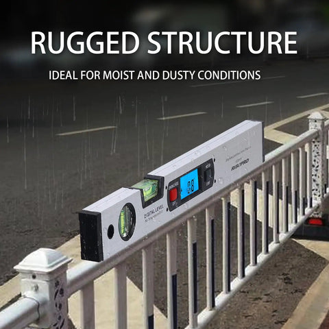 Heavy Duty Digital Spirit Level And Protractor Torpedo Inclinometer Slope Meter with strong magnetic base outdoors on fence