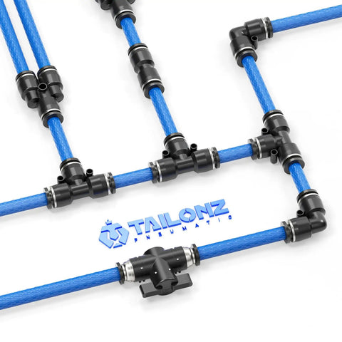 Reinforced Polyurethane Air Tube 8mm OD 10 Meters Blue Oil Resistant Flexible Air Hose setup for pneumatic lines