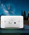 Dual LP And CO Alarm Propane And Carbon Monoxide Detector Flush Mount With Trim Ring White for RVs and Homes, outdoor view