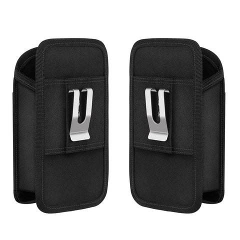 Rugged Handheld Scanner Holster Case With Belt Clip And Loops For TC70 TC70x TC75 TC75x TC72 TC77 M60 MC67, back view with belt clips