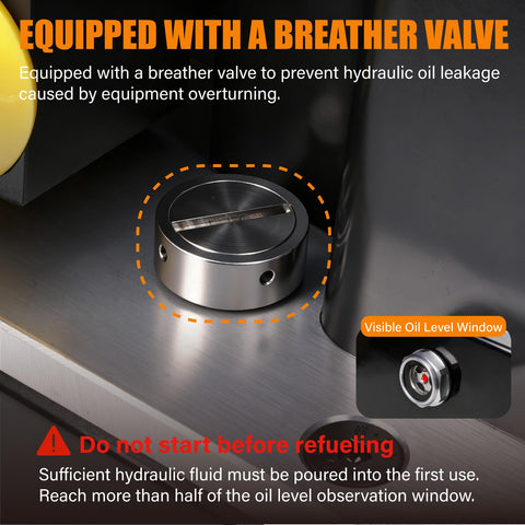Heavy Duty Electric Hydraulic Pump 10000 Psi Single Acting Solenoid Valve Dual Stage Flow Quick Fill 120V with breather valve and oil level window.