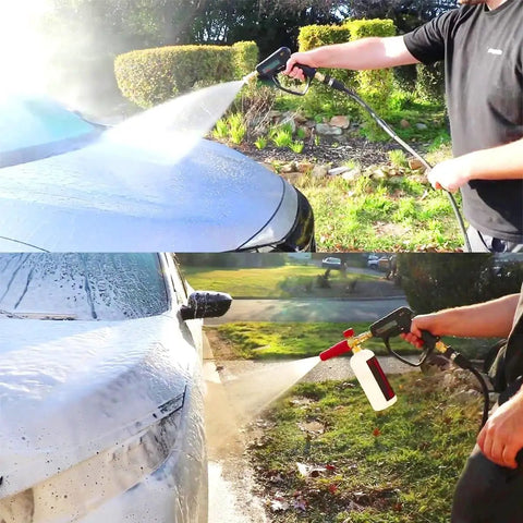 Short 5000 PSI Pressure Washer Gun With 360 Degree Swivel Stubby Power Wand used in car wash with foam cannon attachment