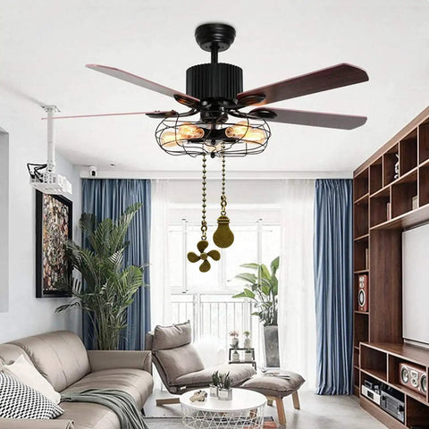 Ceiling Fan Pull Chain Set, 4 Piece Extension Pendant Kit For Lights And Fans, 12 Inch Extender with antique bronze in living room
