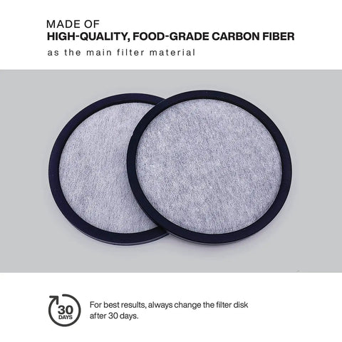24 Pack Replacement Charcoal Water Filter Discs For Coffee Makers And Brewers, Removes Chlorine, Odors, Calcium, And Impurities